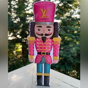Pink LV Nutcracker Wooden Decor